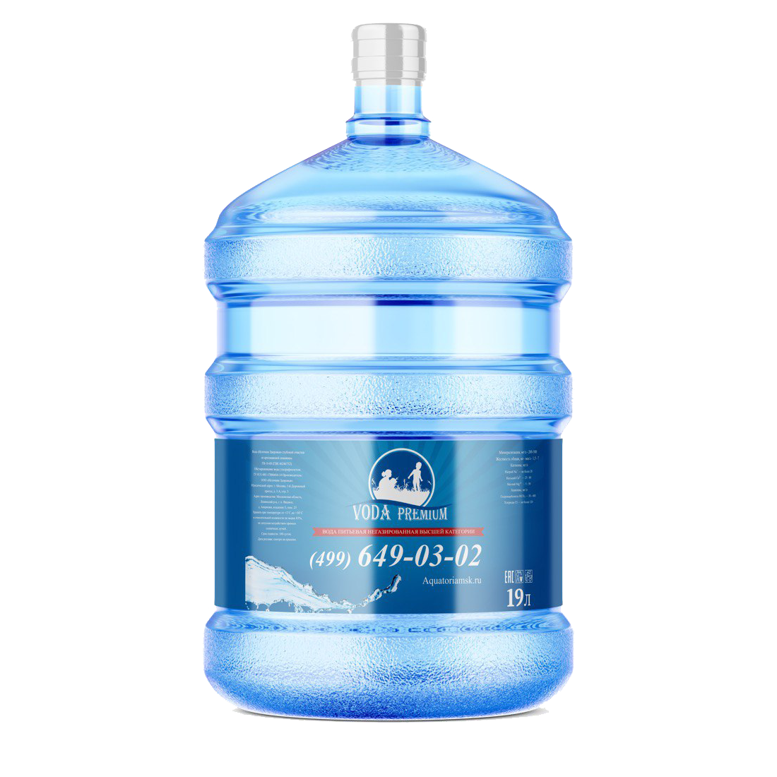 Питьевая артезианская вода "Премиум" 19л
